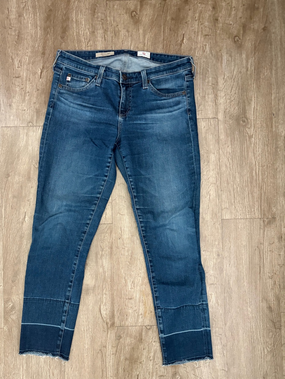 AG Adriano Goldschmied The Stilt Crop Cigarette Jeans Medium Wash Size 28